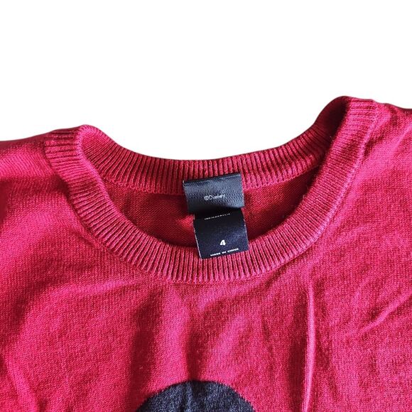 Disney Mickey Mouse Sweater Dress Sz 4X Red Striped Sleeves Plus Size Retro Y2K - Picture 6 of 15
